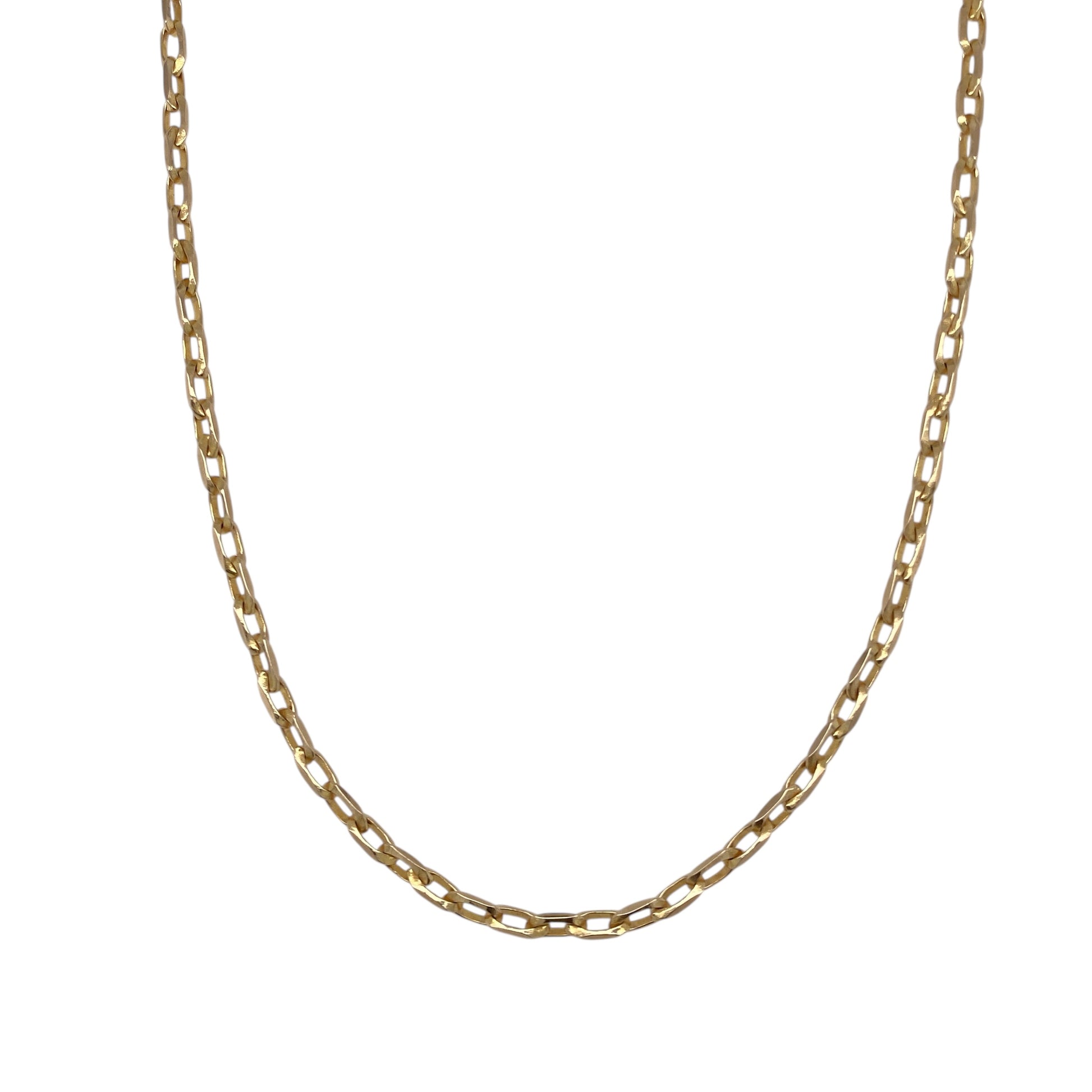 9ct Gold 19" Faceted Belcher Chain