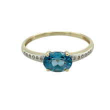 Load image into Gallery viewer, 9ct Gold Diamond &amp; Blue Topaz Set Ring
