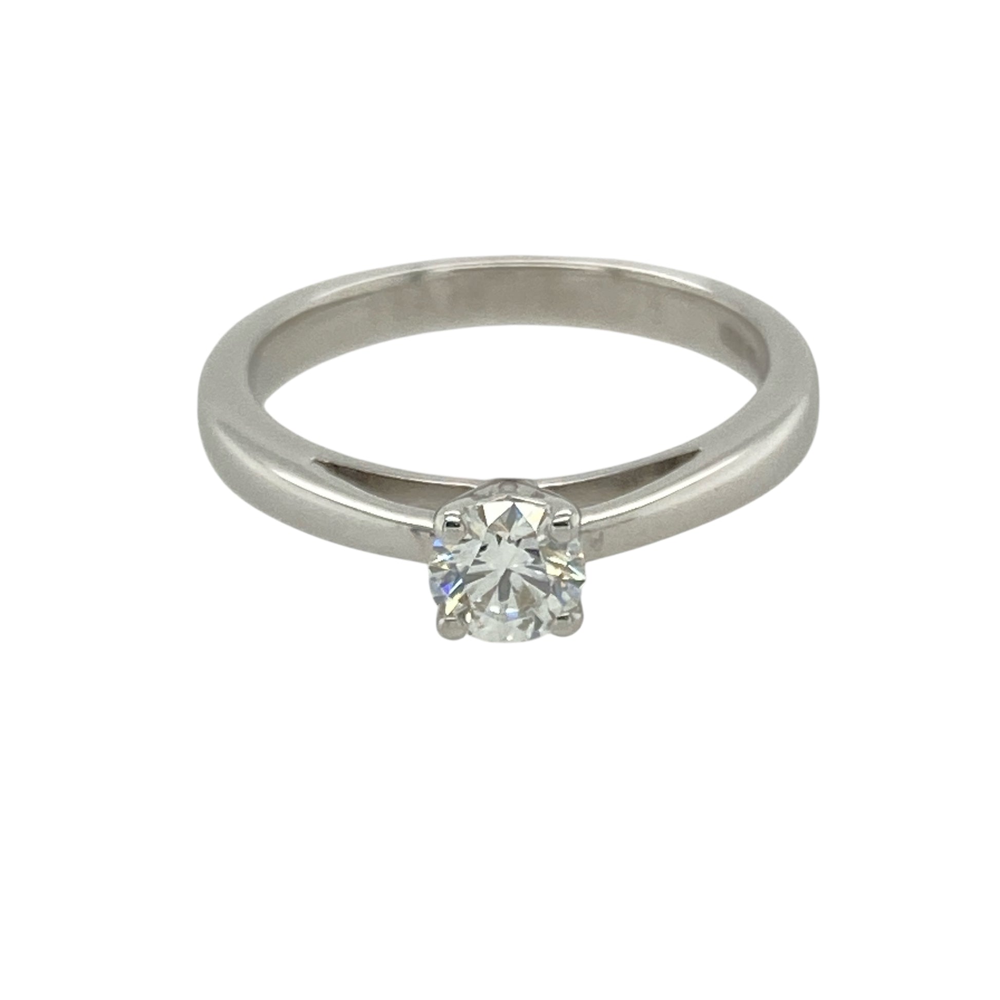 18ct White Gold & Diamond Set Solitaire Ring