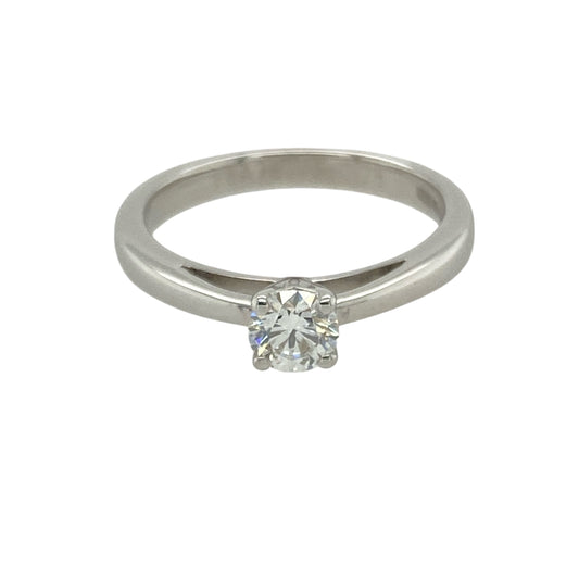 18ct White Gold & Diamond Set Solitaire Ring