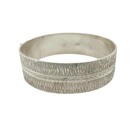 925 Silver Patterned Bangle