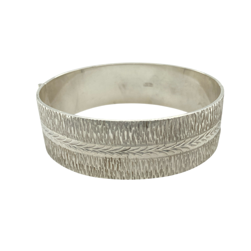 925 Silver Patterned Bangle