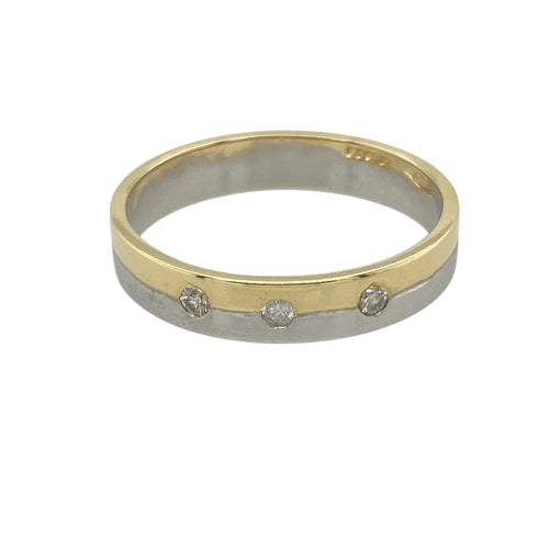 18ct Gold & Diamond Set Band Ring