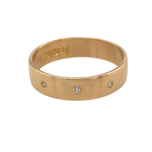 22ct Gold & Diamond Set Band Ring
