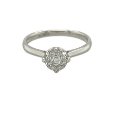 Load image into Gallery viewer, 9ct White Gold &amp; Diamond Illusion Set Cluster Solitaire Ring
