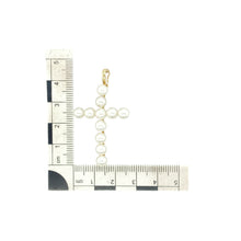 Load image into Gallery viewer, 9ct Gold &amp; Pearl Set Cross Pendant
