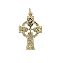Load image into Gallery viewer, 9ct Gold Patterned Celtic Cross Pendant
