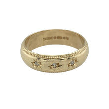 Load image into Gallery viewer, 9ct Gold &amp; Diamond Set Band Ring
