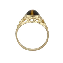 Load image into Gallery viewer, 9ct Gold &amp; Tiger&#39;s Eye Oval Signet Ring
