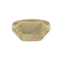 Load image into Gallery viewer, 9ct Gold Patterned Signet Ring
