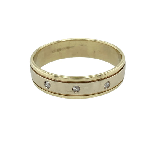 9ct Gold & Diamond Set Band Ring