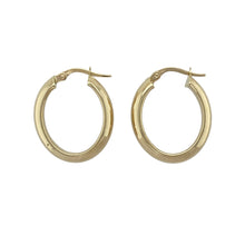 Load image into Gallery viewer, 9ct Gold Oval Plain Creole Earrings
