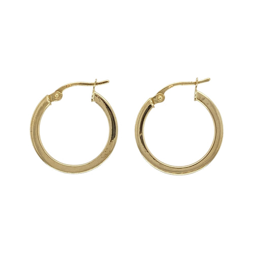 9ct Gold Plain Hoop Creole Earrings