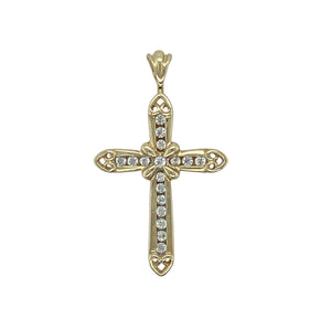 9ct Gold & Cubic Zirconia Set Cross Pendant