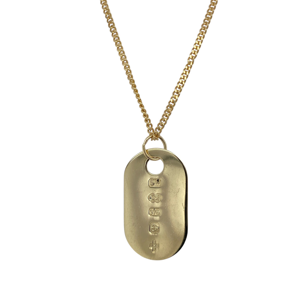 9ct Gold Stamped Tag 20