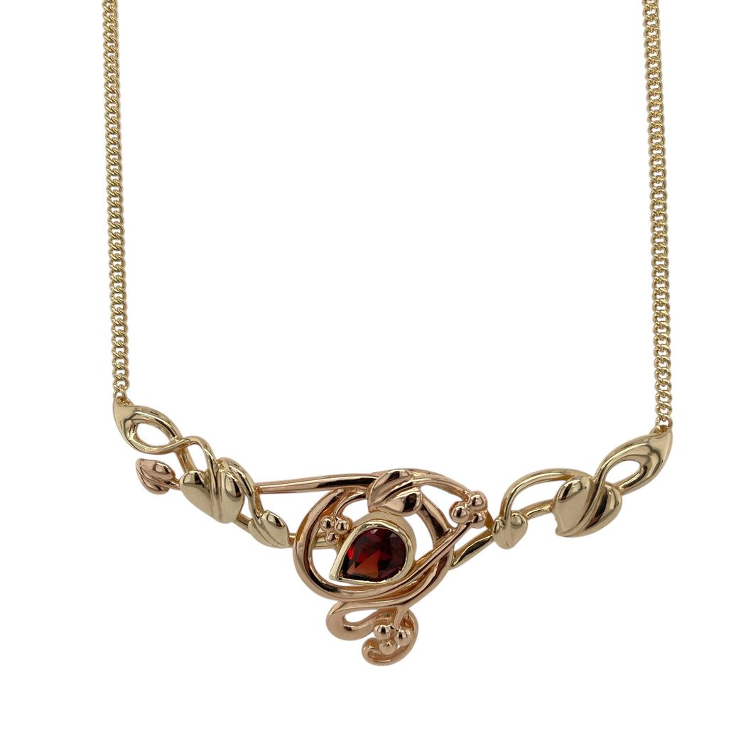 9ct Gold & Garnet Set Clogau Tree of Life 16.5