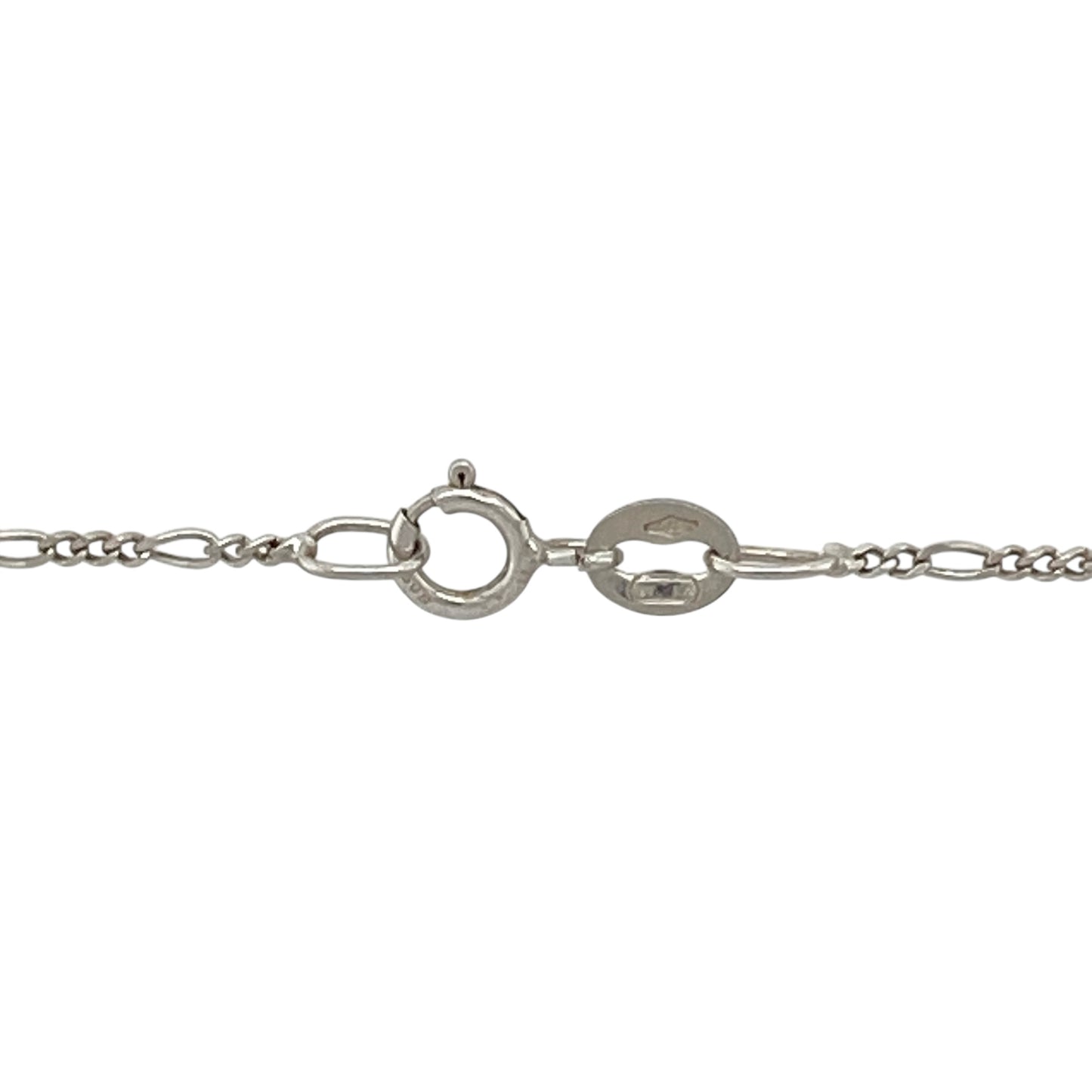 9ct White Gold & Diamond Set Open Heart 18" Necklace