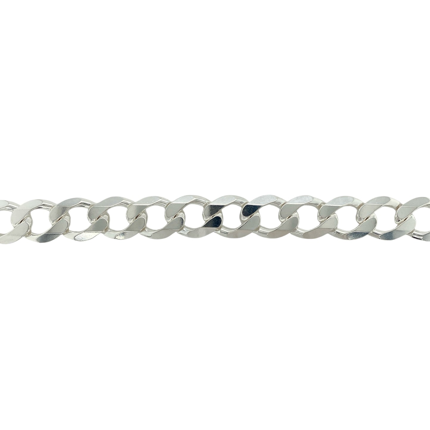 New 925 Silver 9" Curb Bracelet