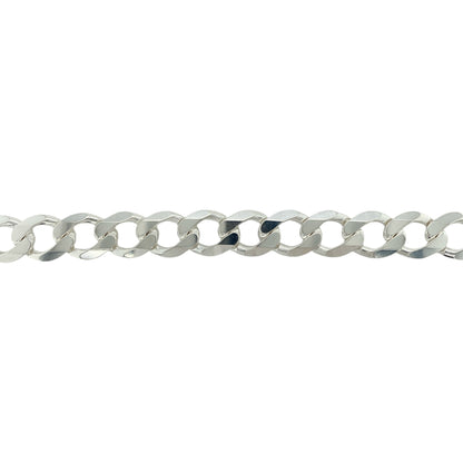New 925 Silver 9" Curb Bracelet