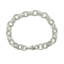 Load image into Gallery viewer, New 925 Silver 7.5&quot; Patterned Engraved Belcher Bracelet
