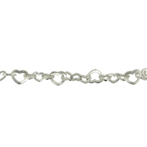 New 925 Silver 8" Heart Link Bracelet