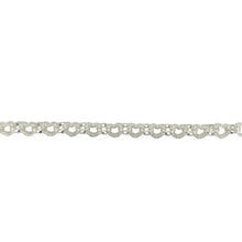 Load image into Gallery viewer, New 925 Silver 7.5&quot; Patterned Open Heart Link Bracelet
