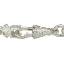 Load image into Gallery viewer, Bring bold geometry and playful design to your jewellery collection with this new 925 silver 7.5&quot; patterned Lego link bracelet—a distinctive piece with modern appeal and unique texture.

Design: Featuring 6mm wide Lego-inspired links with subtle engraved patterning, the bracelet offers a structured, contemporary look with a fun edge.
Material: Made from solid 925 sterling silver, the polished finish enhances the clean lines and detailed texture of each link.

