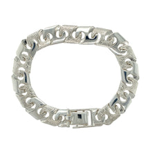 Load image into Gallery viewer, New 925 Silver 8.5&quot; Patterned Bali Link Bracelet
