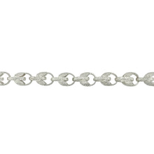 Load image into Gallery viewer, New 925 Silver 7.75&quot; Patterned Tulip Link Bracelet
