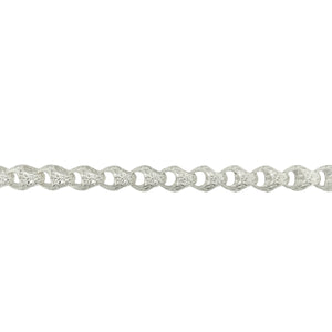 New 925 Silver 9" Patterned Acorn Link Bracelet