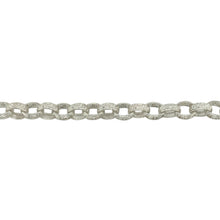 Load image into Gallery viewer, New 925 Silver &amp; Cubic Zirconia Set 9&quot; Patterned Belcher Bracelet
