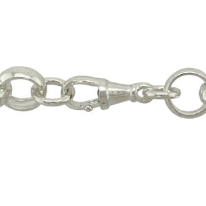 Bring bold contrast and classic detail to your jewellery collection with this new 925 silver 26.5" patterned engraved belcher chain—a striking piece featuring a mix of textures and timeless style.

Design: Featuring 11mm wide alternating patterned and plain belcher links, this chain offers a refined balance of smooth shine and intricate engraving.
Material: Made from solid 925 sterling silver, the polished and textured finishes enhance the design’s depth and visual interest.
