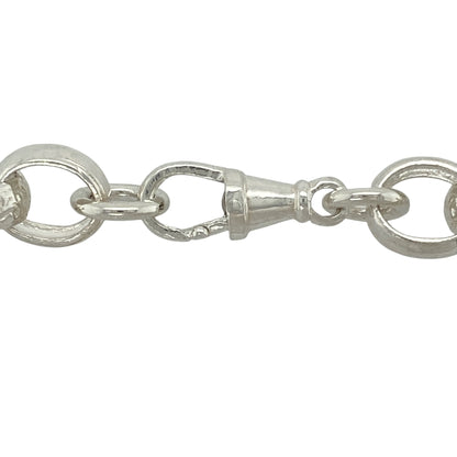 Bring bold detail and timeless texture to your jewellery collection with this new 925 silver 24" patterned engraved oval link belcher chain—a substantial piece with classic style and refined craftsmanship.

Design: Featuring 10mm wide alternating patterned and plain oval belcher links, this chain offers a striking look with a balance of smooth polish and intricate engraving.
