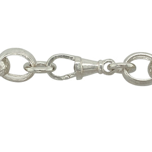 Bring bold detail and timeless texture to your jewellery collection with this new 925 silver 24" patterned engraved oval link belcher chain—a substantial piece with classic style and refined craftsmanship.

Design: Featuring 10mm wide alternating patterned and plain oval belcher links, this chain offers a striking look with a balance of smooth polish and intricate engraving.
