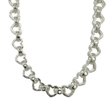 Load image into Gallery viewer, New 925 Silver 26.5&quot; Patterned Heart Link Chain
