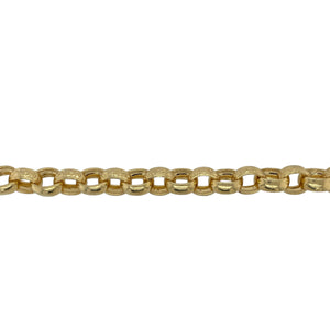 New Solid 925 Silver Heavily 9ct Gold Plated 9.5" Patterned Belcher Bracelet
