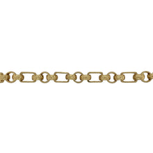 Load image into Gallery viewer, New Solid 925 Silver Heavily 9ct Gold Plated 8.5&quot; Patterned Engraved Gypsy Style Link Bracelet
