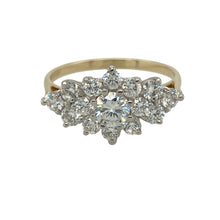 Load image into Gallery viewer, 9ct Gold &amp; Cubic Zirconia Set Cluster Ring
