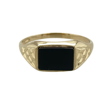 Load image into Gallery viewer, 9ct Gold &amp; Onyx Set Signet Ring
