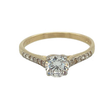 Load image into Gallery viewer, 9ct Gold &amp; Cubic Zirconia Set Solitaire Ring

