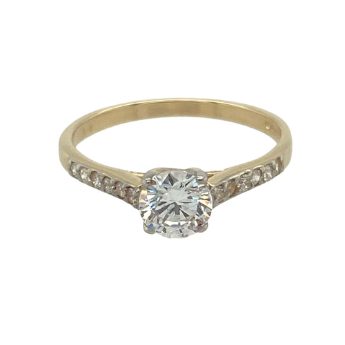 9ct Gold & Cubic Zirconia Set Solitaire Ring