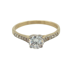 9ct Gold & Cubic Zirconia Set Solitaire Ring