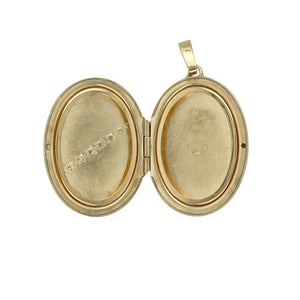 9ct Gold & Diamond Set Oval Locket