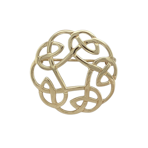 9ct Gold Celtic Knot Brooch