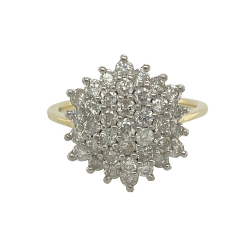 9ct Gold & Diamond Set Cluster Ring