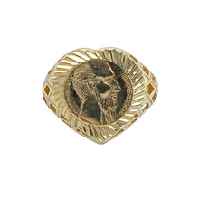 Load image into Gallery viewer, 9ct Gold Heart Shaped Coin Style Signet Ring
