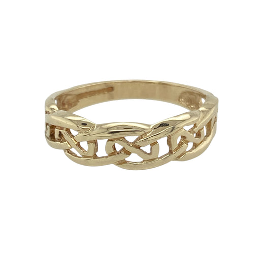 9ct Gold Open Celtic Knot Band Ring