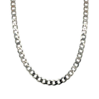 9ct White Gold 24" Curb Chain