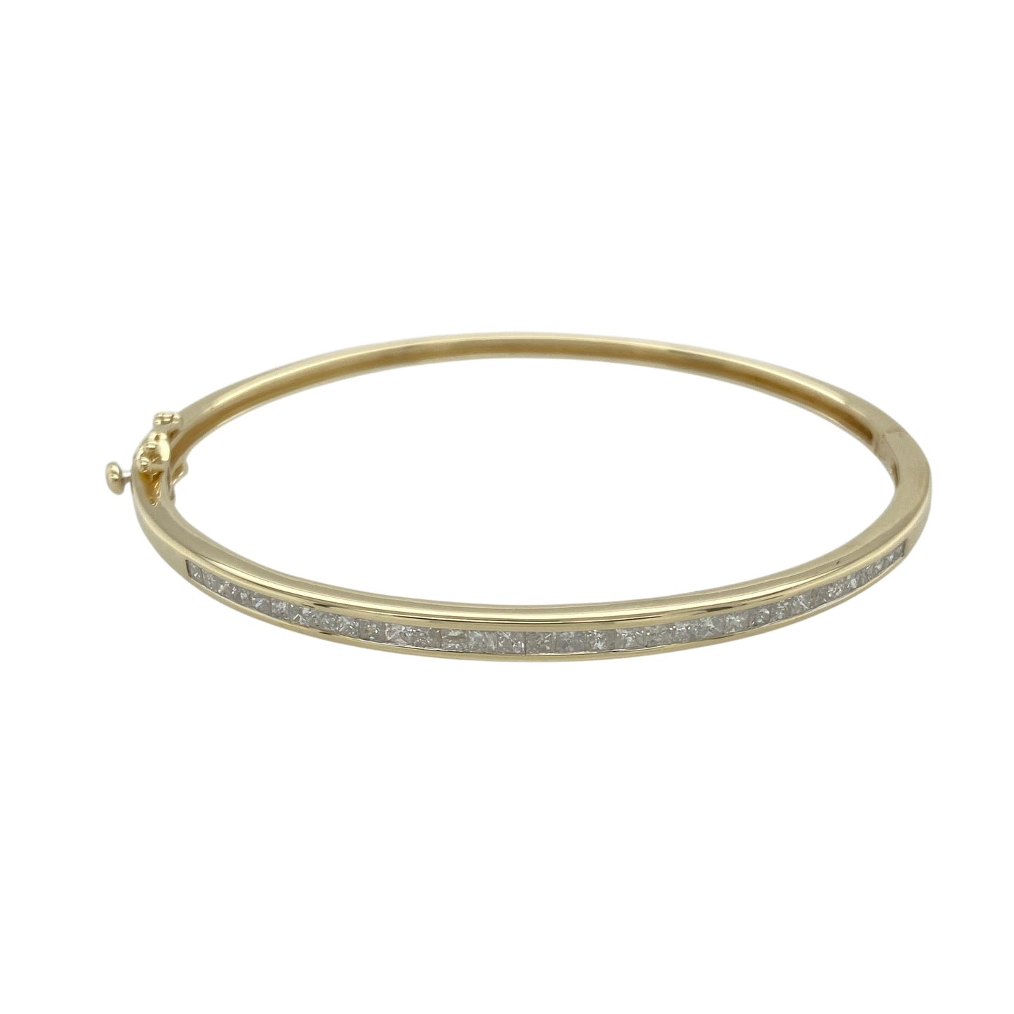9ct Gold & Diamond Set Bangle