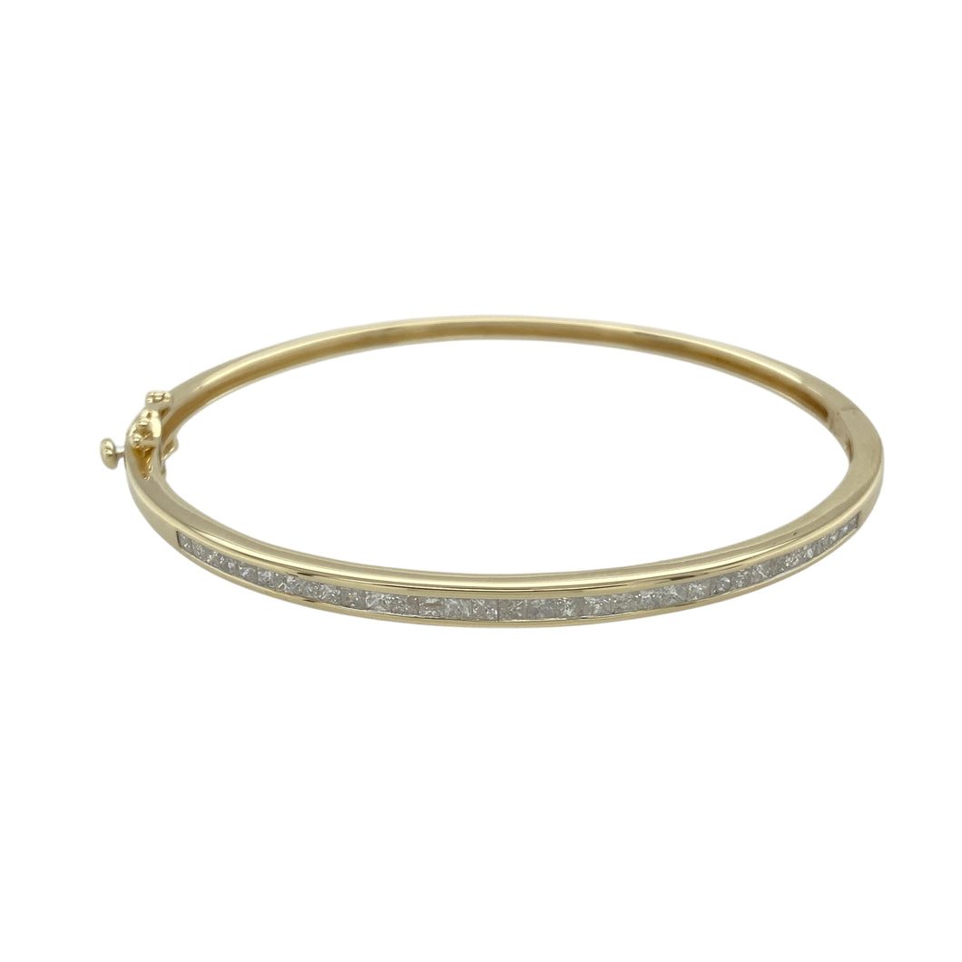 9ct Gold & Diamond Set Bangle